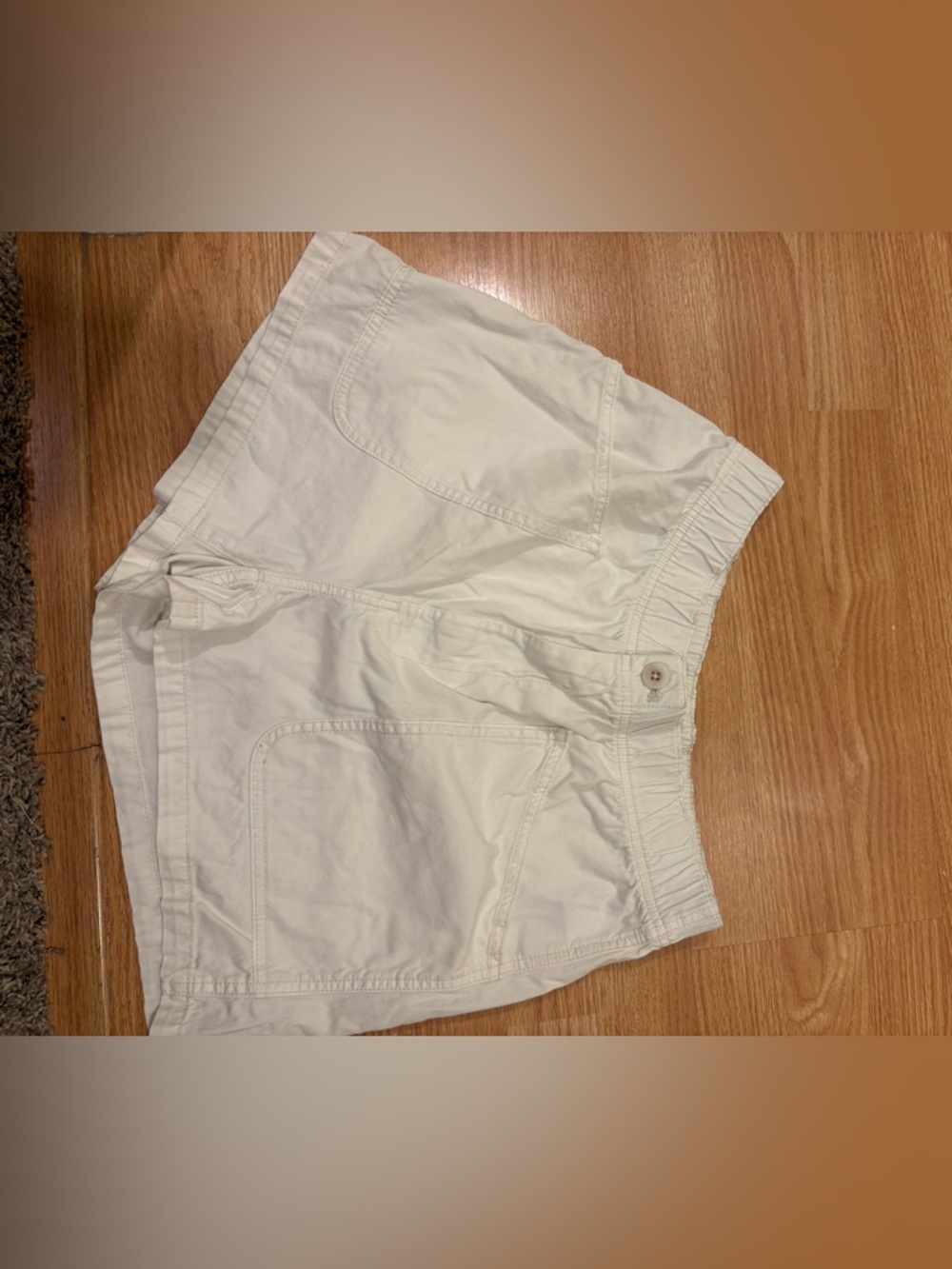 Madewell Cream Elastic Waist Pocket Shorts